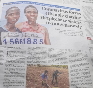 Самое крупное печатное издание в Кении опубликовало статью о спортсменах Altay Athletics